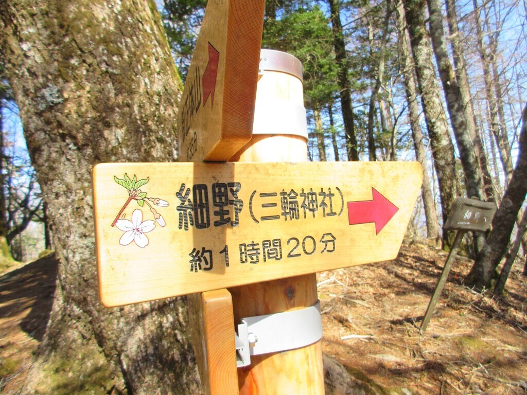 輪神社(細野)から御正体山への正規の登山道