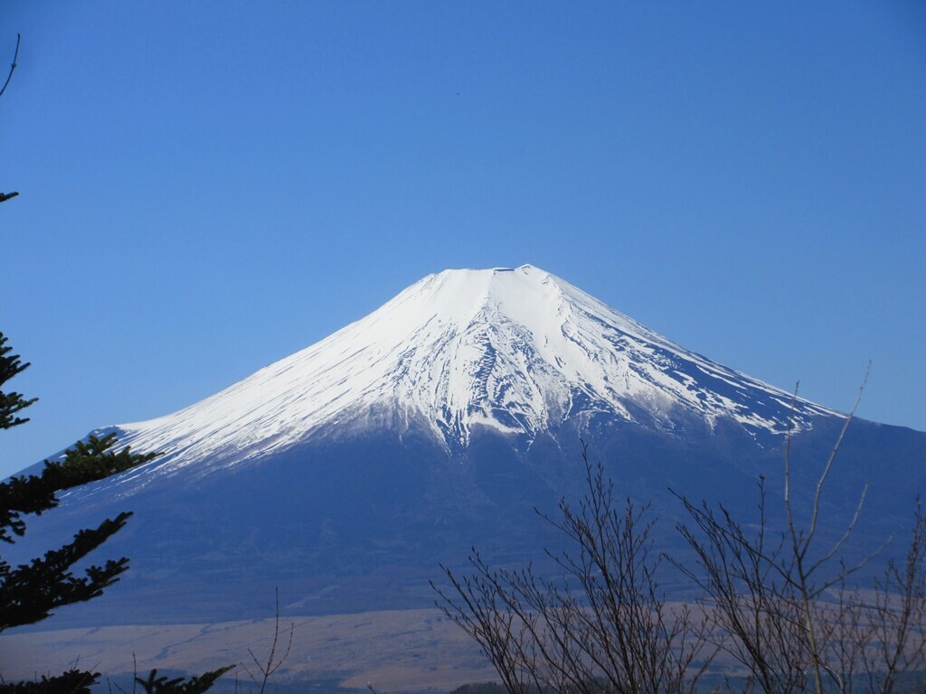 文台山から富士山の景色""