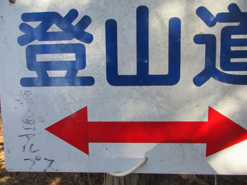 文台山、尾崎山、都留アルプス方面の分岐
