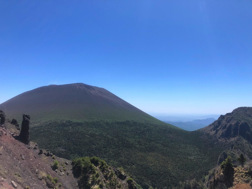 浅間山、牙山の景色