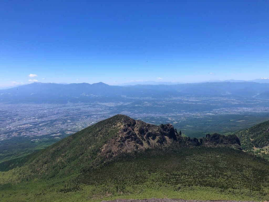 前掛山からの雄大な長野方面の景色
