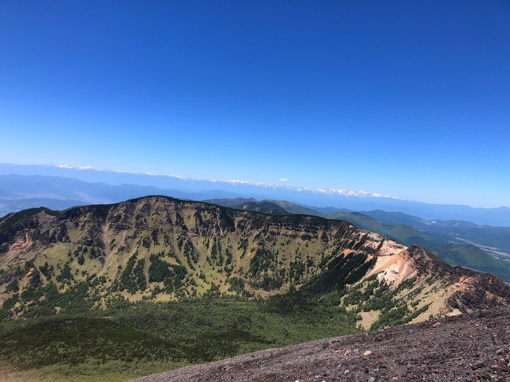 前掛山から眺める黒斑山方面の風景