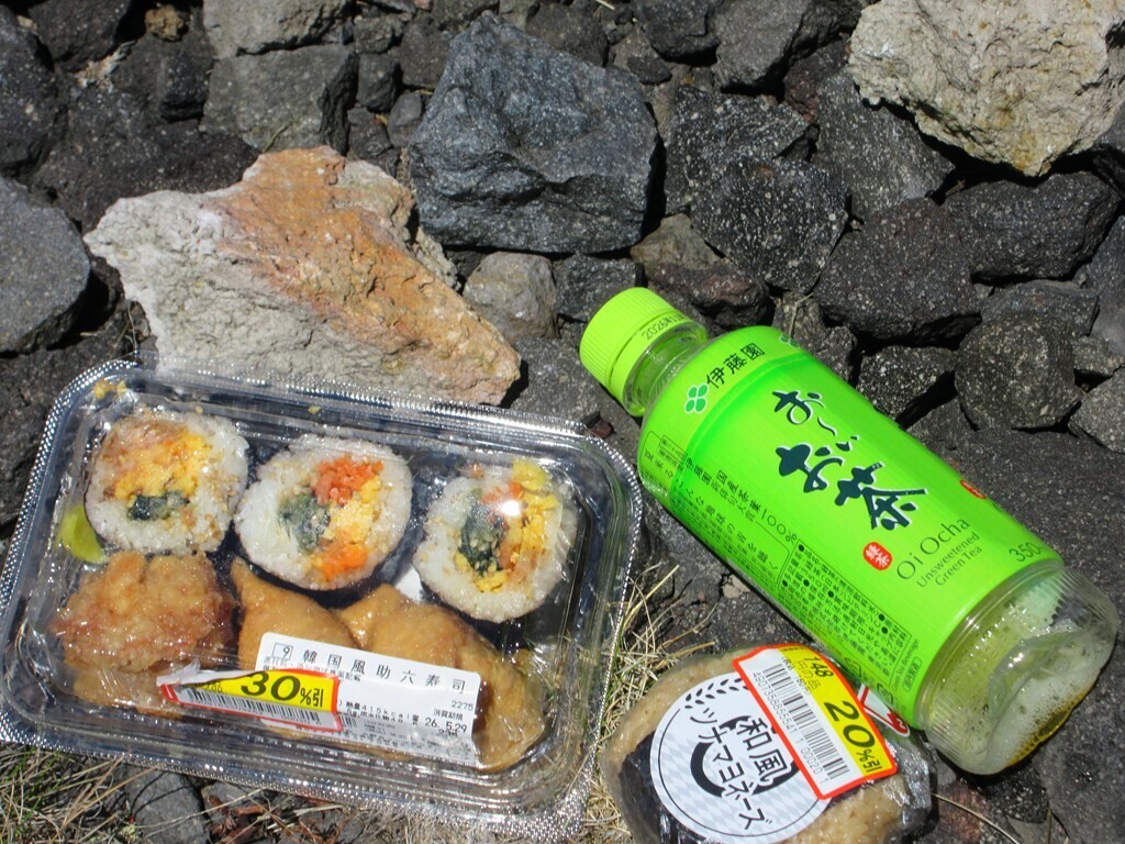 浅間山で山飯の様子