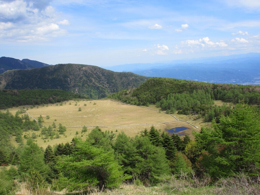雲上の丘の魅力は池の平湿原全体を見渡せる抜群の眺望の様子