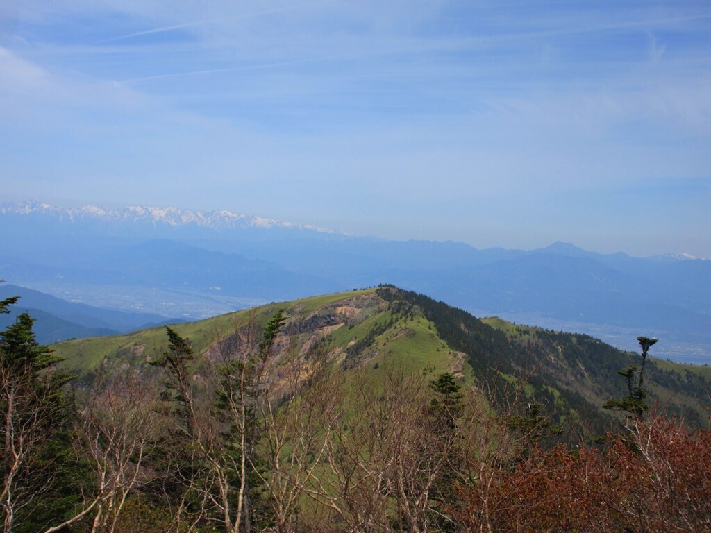 根子岳への登山ルート""