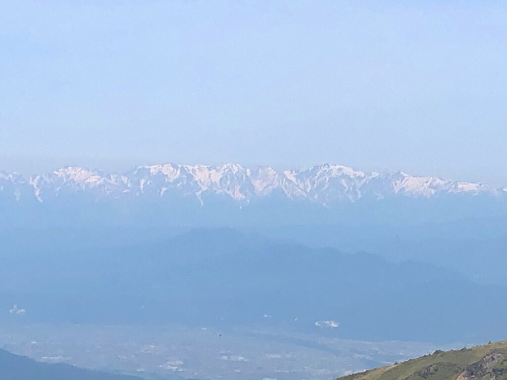四阿山から北アルプスの絶景