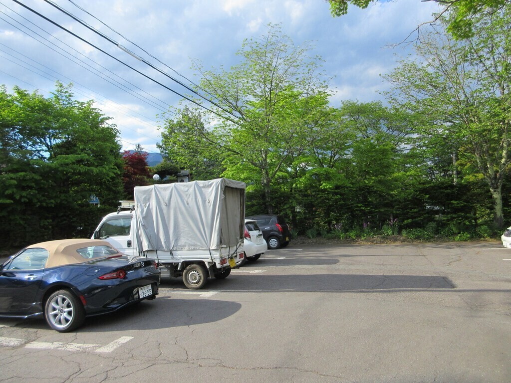 とべの湯の第１駐車場の様子と混雑具合