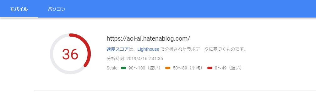 ページ スピード イン サイト