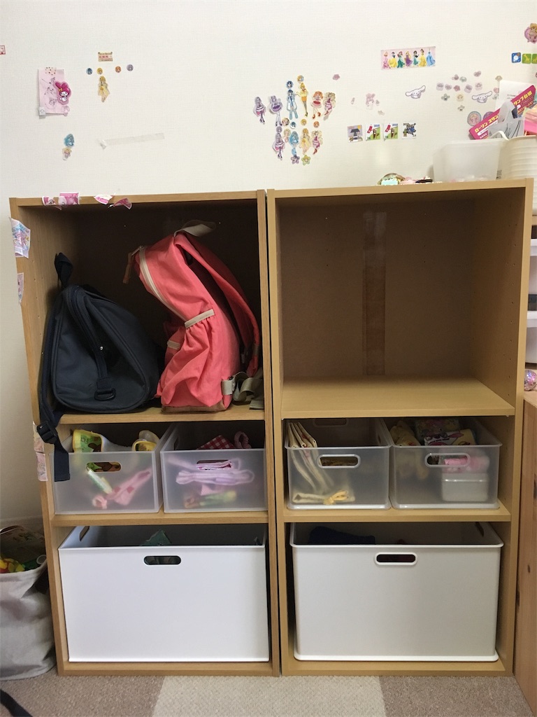 ニトリで 姉妹の幼稚園グッズのロッカーを作りました 専業主婦の子育てと自分のこと