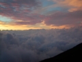 朝焼け　富士山８合目付近から