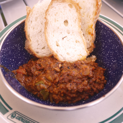 キャンプでキーマカレー