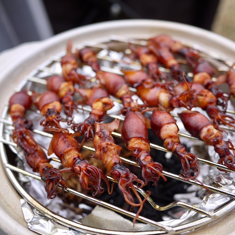 春の食べ物。ホタルイカは燻製でも焼きでも美味しい