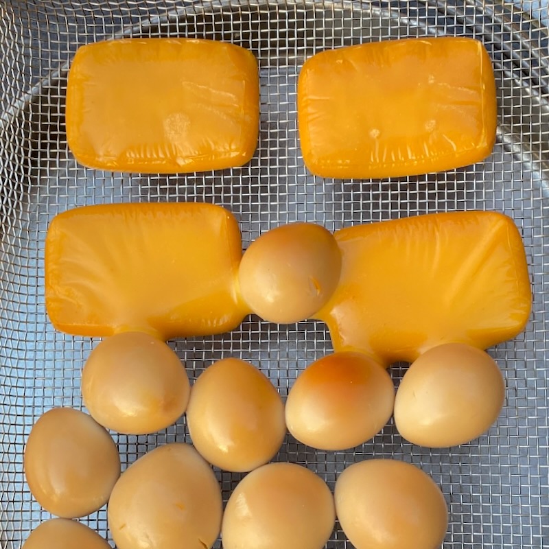 燻製失敗で溶けたチーズ