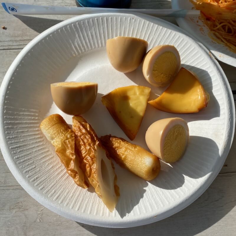 燻製は、ちくわ、チーズ、鶏卵を作りました。