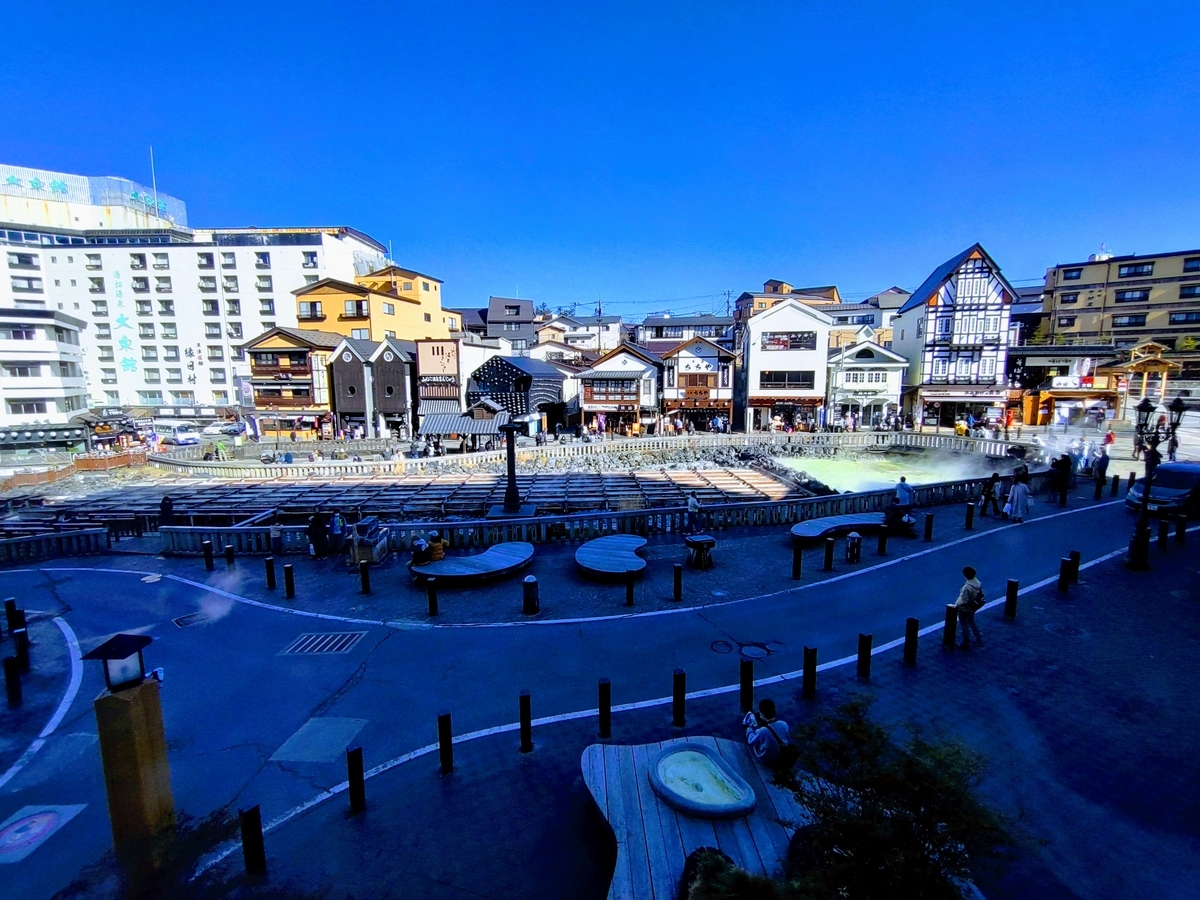 草津温泉 ホテル一井 本館2階からの景色