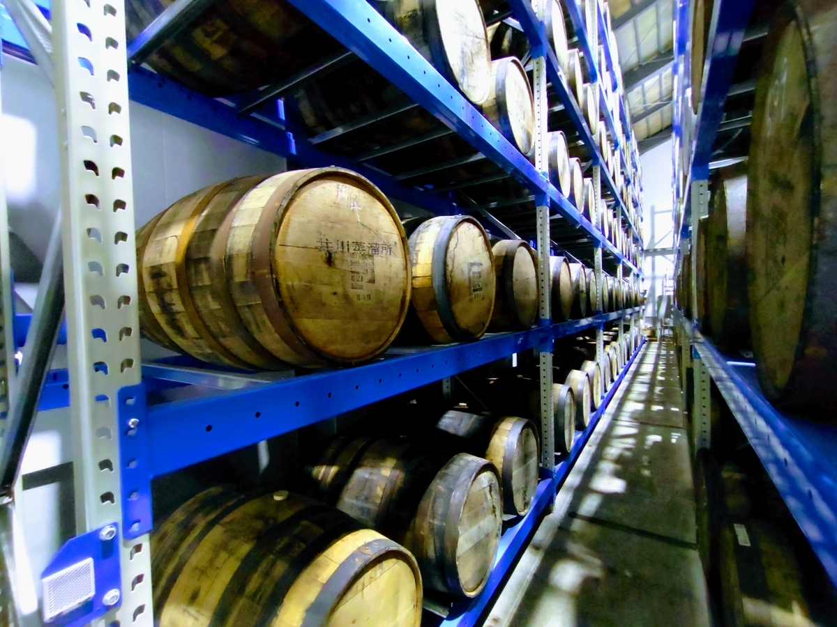井川蒸留所　貯蔵庫
