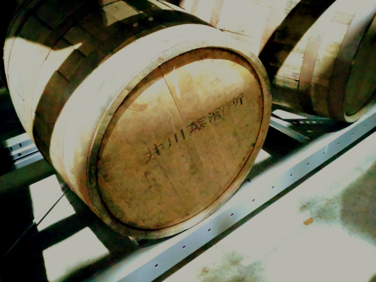 井川蒸留所　貯蔵庫　1号樽