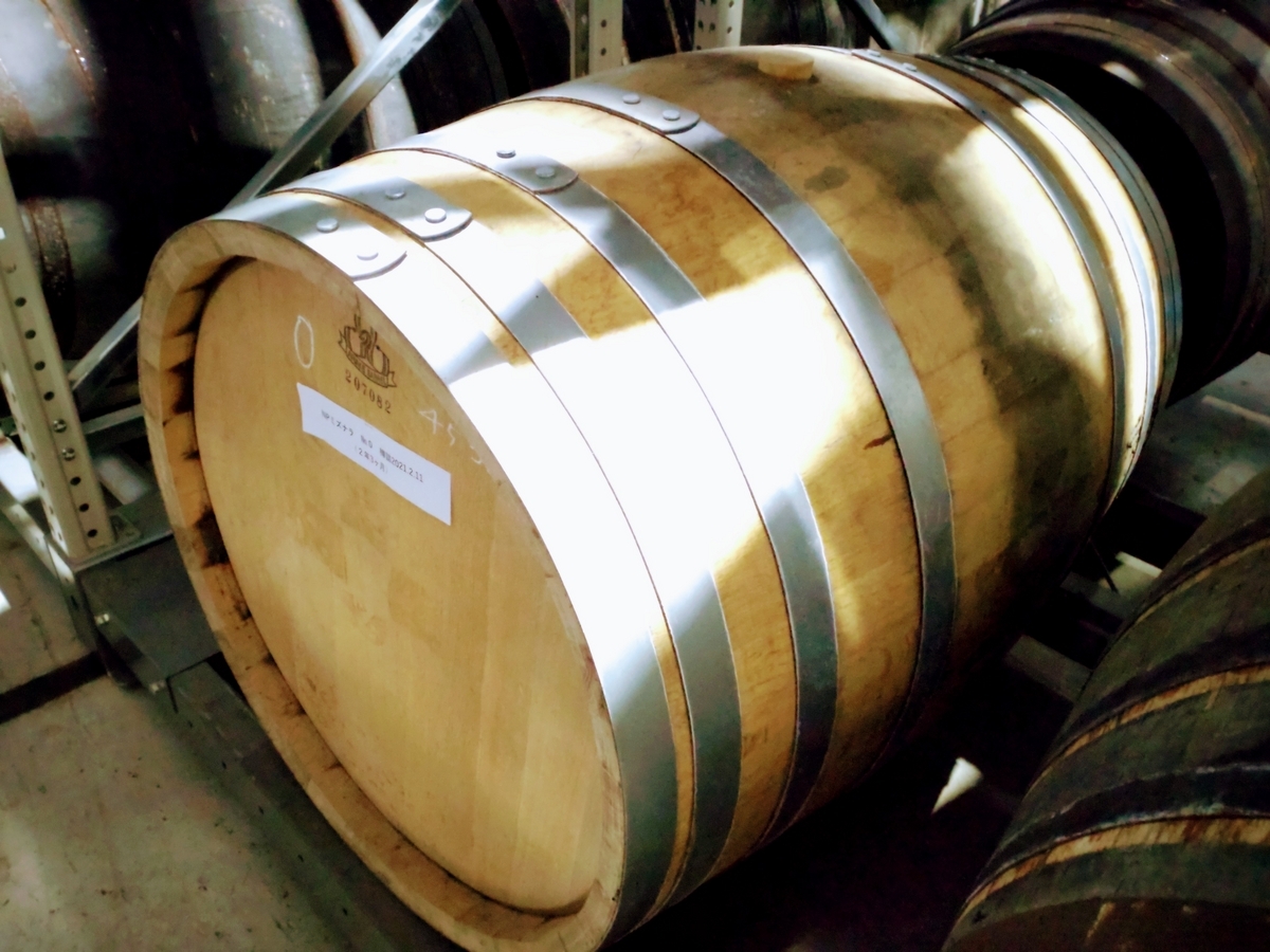 井川蒸留所　間伐材ミズナラの樽