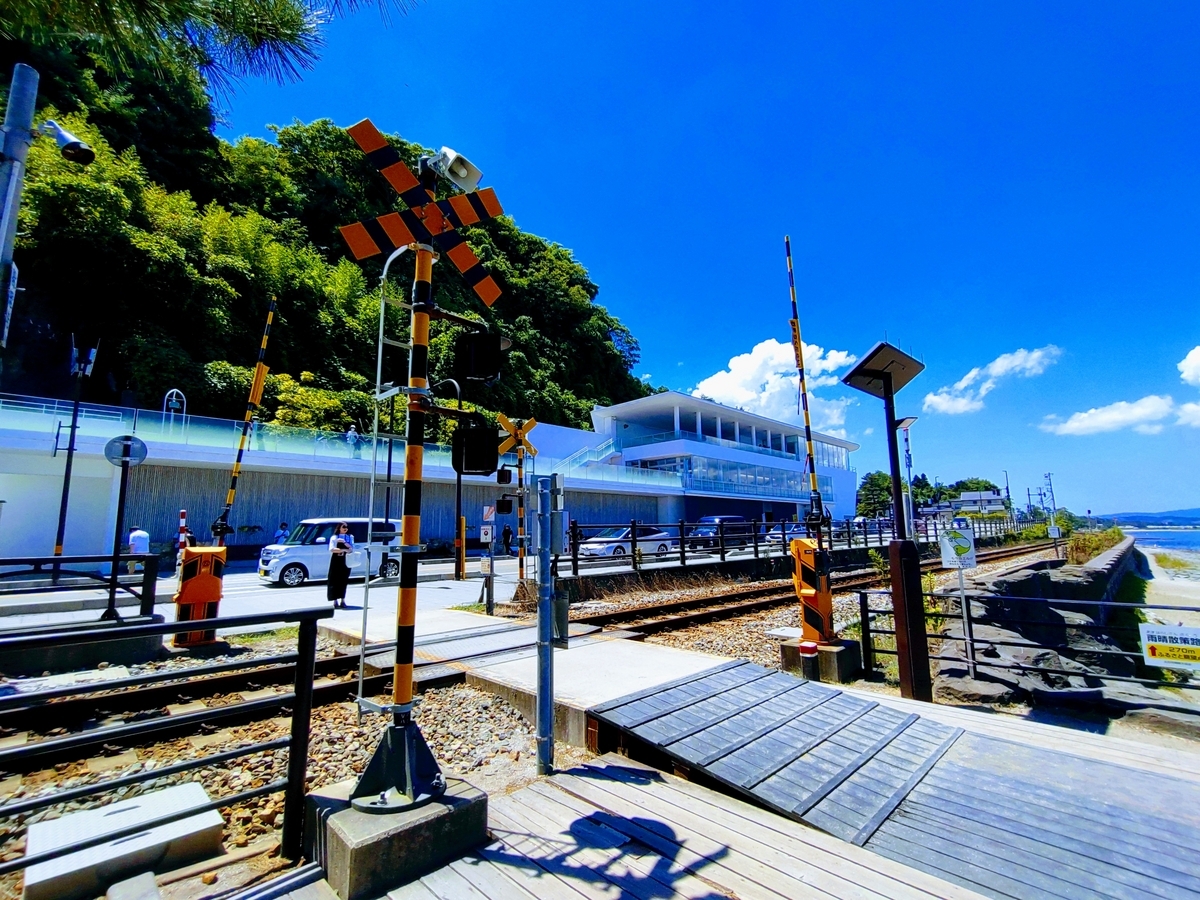 道の駅雨晴　富山湾側からの景色