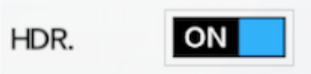 パニグレのHDR設定です。トグルボタンになっています