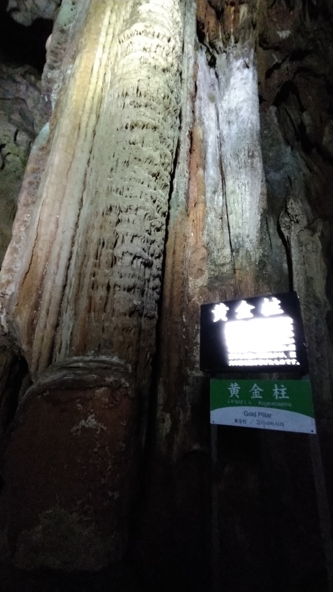 秋芳洞黄金柱