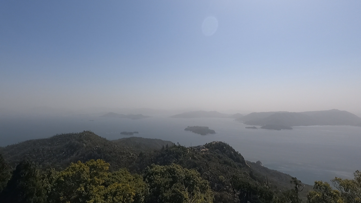 弥山山頂 展望台からの景色