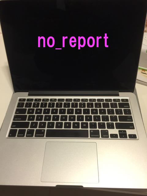 自分のPCにno_reportの文字