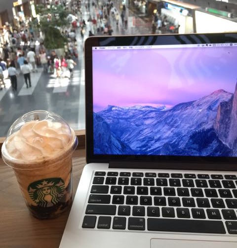 スタバでMac