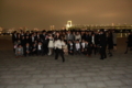 [091128日航東京結婚式後][パーティー途中でお台][夜景の集合写真]