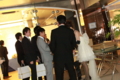 [091128日航東京結婚式後][パーティー途中でお台][夜景の集合写真]