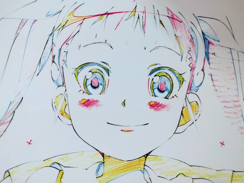八九寺真宵の元気で可愛い顔の原画
