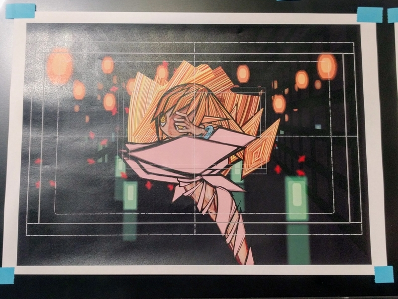 ウエダハジメによる終物語・しのぶメイルのOP原画