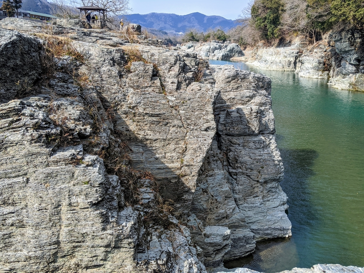 長瀞の岩畳にて。