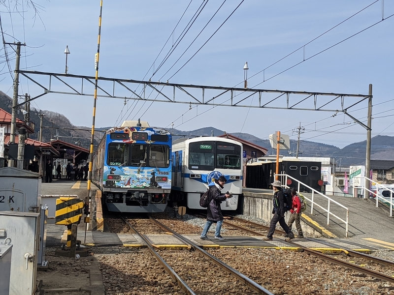 長瀞駅にて。