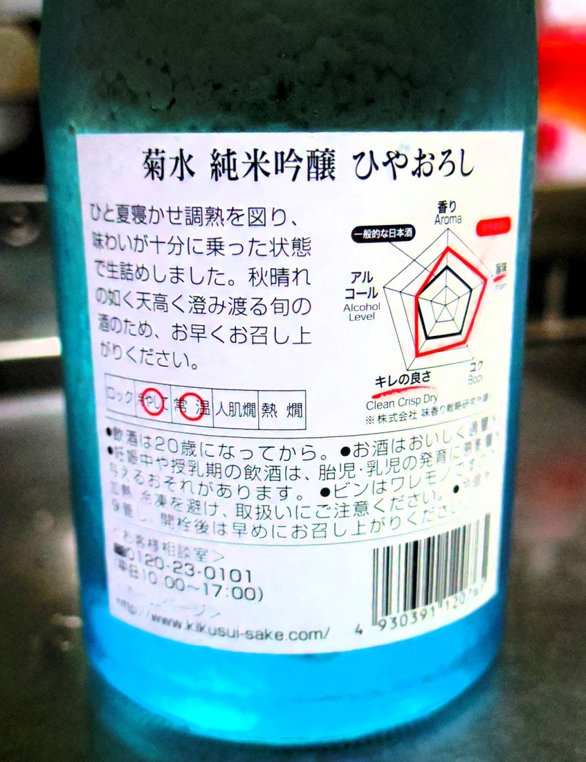 菊水 純米吟醸 ひやおろし 1800ml 2本（2022年秋の酒