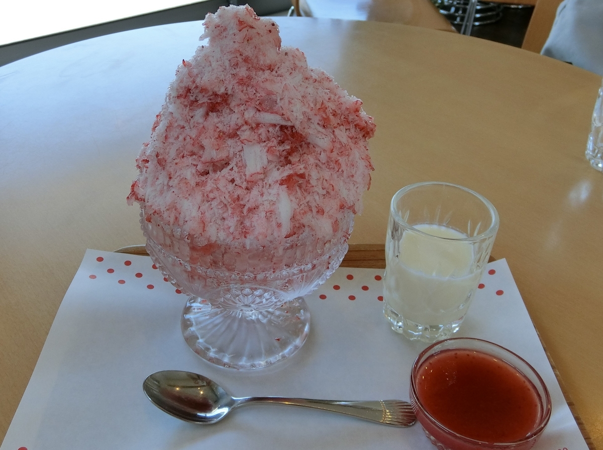 おすすめのかき氷 イチゴの 食べる かき氷 他 露天風呂付き客室のある温泉宿に泊まる旅