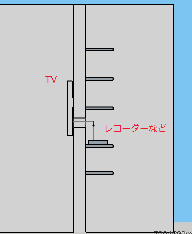 Tv裏のリビングクローゼット 注文住宅 Architecterの建物わっしょい