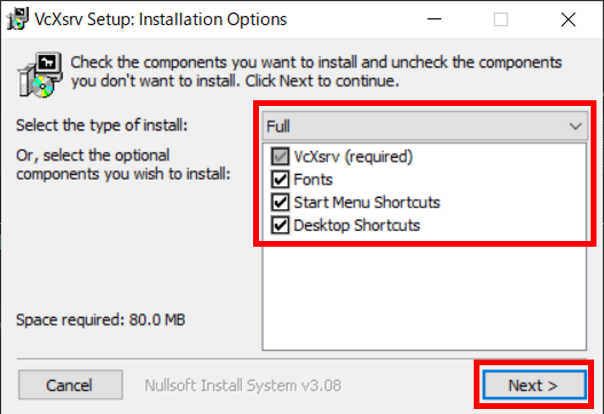 パッケージ選択