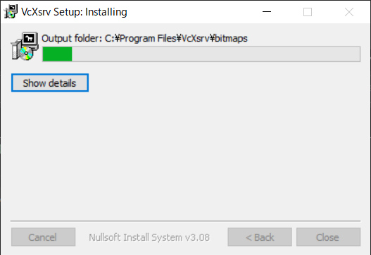 インストール中