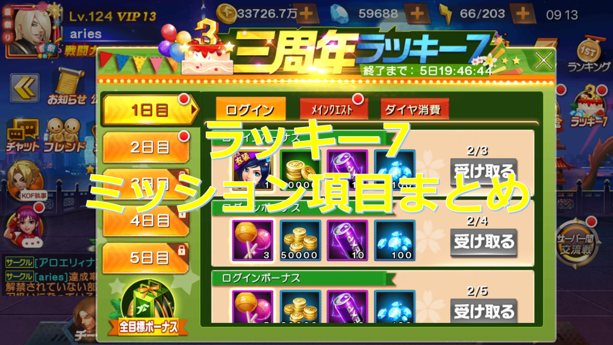 Kof 98 Um Ol 3周年イベントの攻略まとめ Aries In World