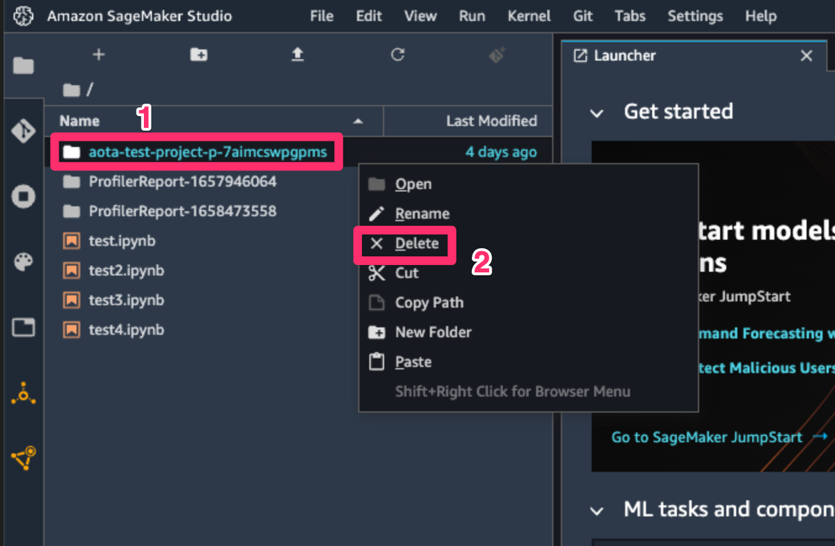 CodeCommitからクローンしたソースコードを削除する