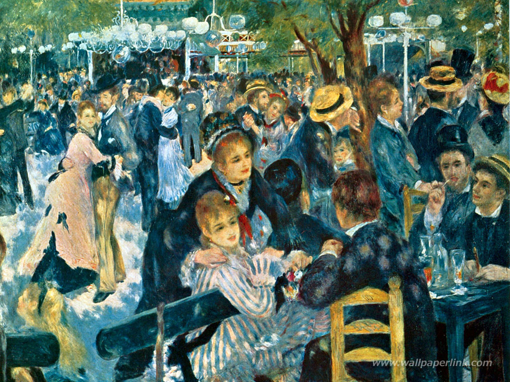 フランス絵画/ムーラン・ド・ラ・ギャレット油絵　油彩画　フランス製特注額 フランス絵画/ムーラン・ド・ラ・ギャレット油絵 油彩画 フランス製
