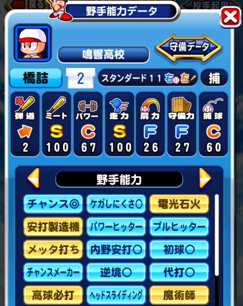 チャレンジスタジアムリーグ-特効選手