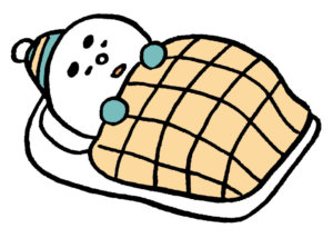 布団の温もりイラスト