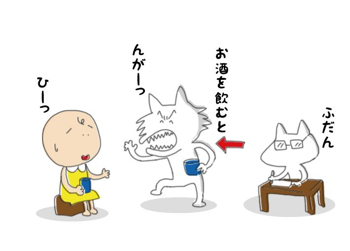 お酒を飲まないと本音は言えない アラフィフ リウのくらしの絵日記 お酒を飲まないと本音は言えない アラフィフ リウのくらしの絵日記