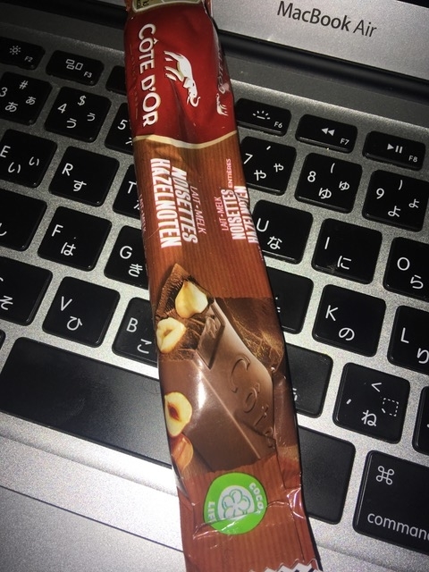 コートドールのヘーゼルナッツチョコ ポケットに入れてるとこのように溶ける 人と接するのって 難しい