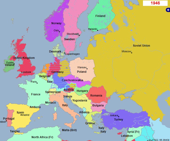 フランス　世界地図 世界地図の変遷「GeaCron：World History Maps & Timelines
