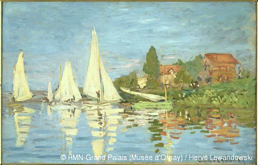 アルジャントゥイユのレガッタ》 クロード・モネ - 今日の絵画