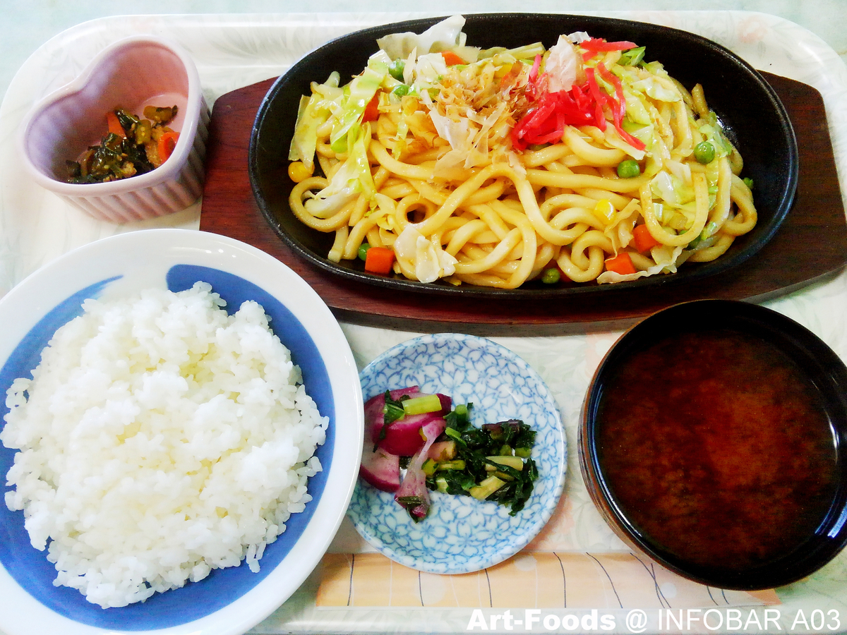 喫茶メロディーのランチ焼うどん_191120