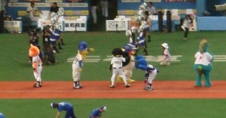 選手お出迎え